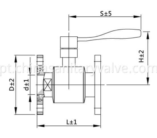 DIN Sanitary flanged ball valves manual..